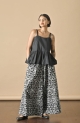 Ikat Wide Leg Pants - Black,Ikat بنطال واسع الساق - أسود