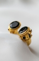 Black Onyx | Garnet Ring, الجزع الأسود | خاتم العقيق