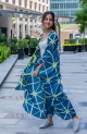 Itajime Silk Dune Robe - Blue | Neon, روب إيتاجيمي حرير الكثبان الرملية - أزرق | نيون