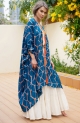 Itajime Silk Dune Robe - Blue | Orange, روب إيتاجيمي حرير الكثبان الرملية - أزرق | البرتقالي