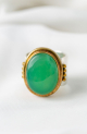 Chrysoprase Statement Ring, خاتم بيان الكريسوبراسي