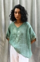 Linen Box Top Sea Green | Silver,علبة كتان توب سي جرين | فضة