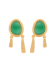 Green Onyx Earrings , أقراط الجزع الأخضر