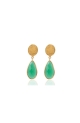 Green Onyx Drop Earrings, انخفاض الأقراط الجزع الأخضر