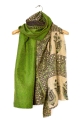 Kantha Silk Scarf - Green