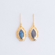 Engraved Labradorite Earrings , أقراط اللابرادوريت محفورة