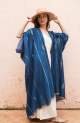 Jamdani Dune Robe - Indigo, روب جمداني الكثيب - نيلي