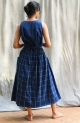 Wrap Skirt - Organic Indigo Checks, تنورة ملفوفة - مربعات نيلي عضوية