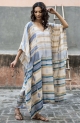 Itajime Silk Kaftan - Stripes , قفطان إيتاجيمي حرير - مخطط