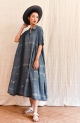 Jamdani Artist Dress - Chambray , فستان الفنان جامداني - شامبراي