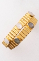 Hammered Gold Plated Cuff, مطروق الكفة مطلية بالذهب