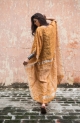 Hand Woven Linen Kaftan - Saffron | Zari , قفطان كتان منسوج يدوياً - زعفران | زاري