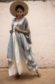 Lineya Linen Dune Robe - Slate Blue, رداء Lineya Linen Dune - أزرق داكن