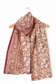 Kantha Silk Scarf - Maroon