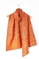 Kantha Silk Scarf - Peach | Orange