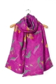 Kantha Silk Scarf - Magenta