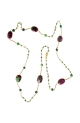 Ruby Zoisite Long Necklace , قلادة طويلة من روبي الزوسيت