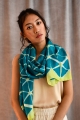 Habutai Silk Scarf - Blue | Neon