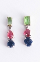 Rough Tourmaline Earrings , أقراط التورمالين الخام