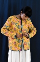 Reversible Quilted Block Print Jacket , سترة مبطنة ذات طباعة كتلة ذات وجهين